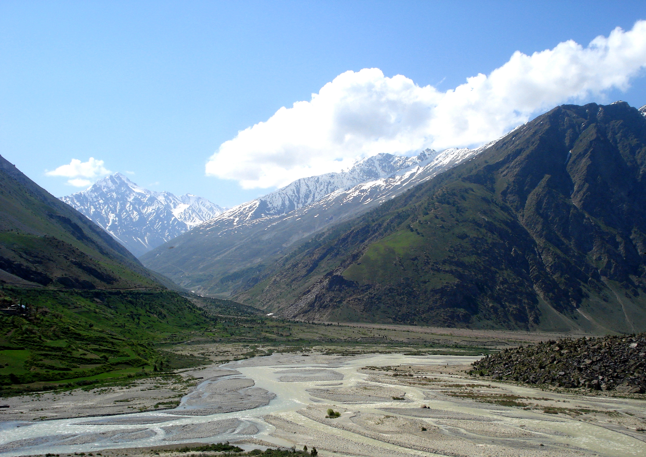 Dam site for Jispa hydropower project