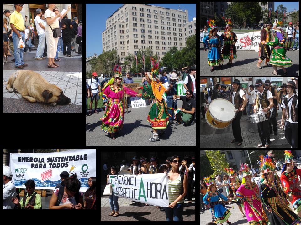 Rally in front of the presidential palace in Chile