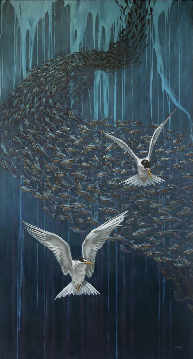 (untitled) from the series, Shifting Territories. 91x52" oil, 2011