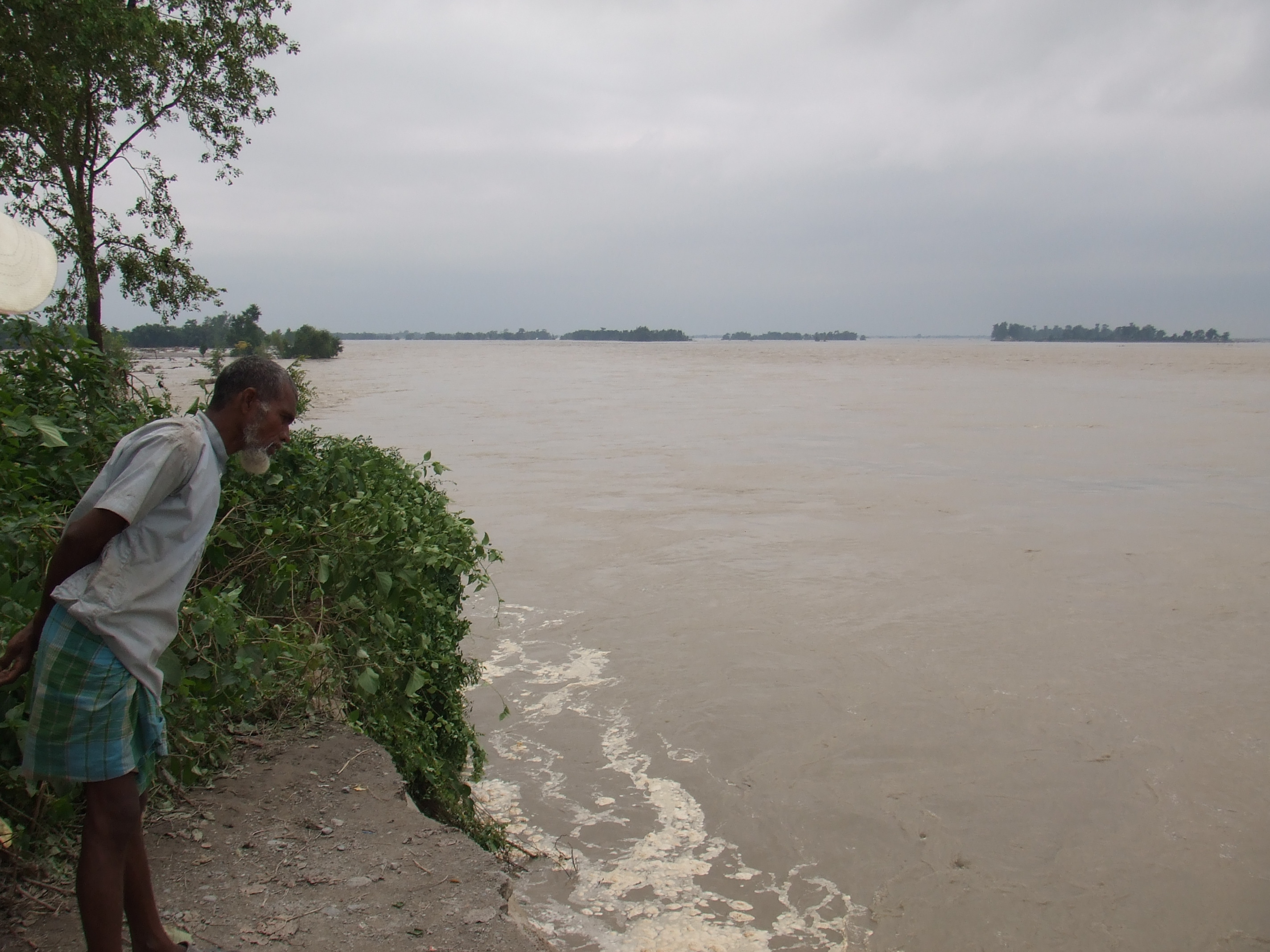 Kosi breached the embankment here, ( Kusaha) Sunsari, Nepal 