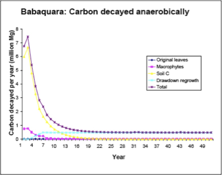 Figure 3: Sources of methane at Babaquara reservoir