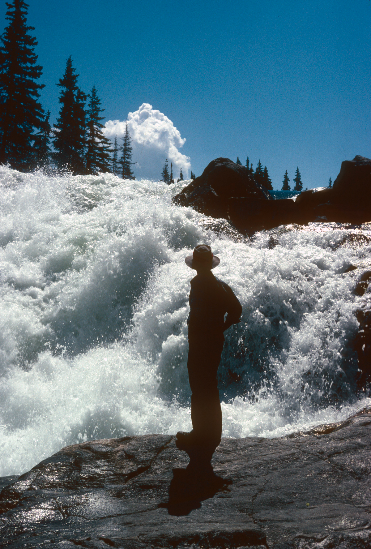 Nistowiak Falls, Churchill River. The river has seen two-thirds of its flow diverted for hydropower.