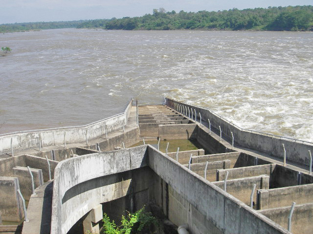 Pak Mun dam's failed fish pass structure 