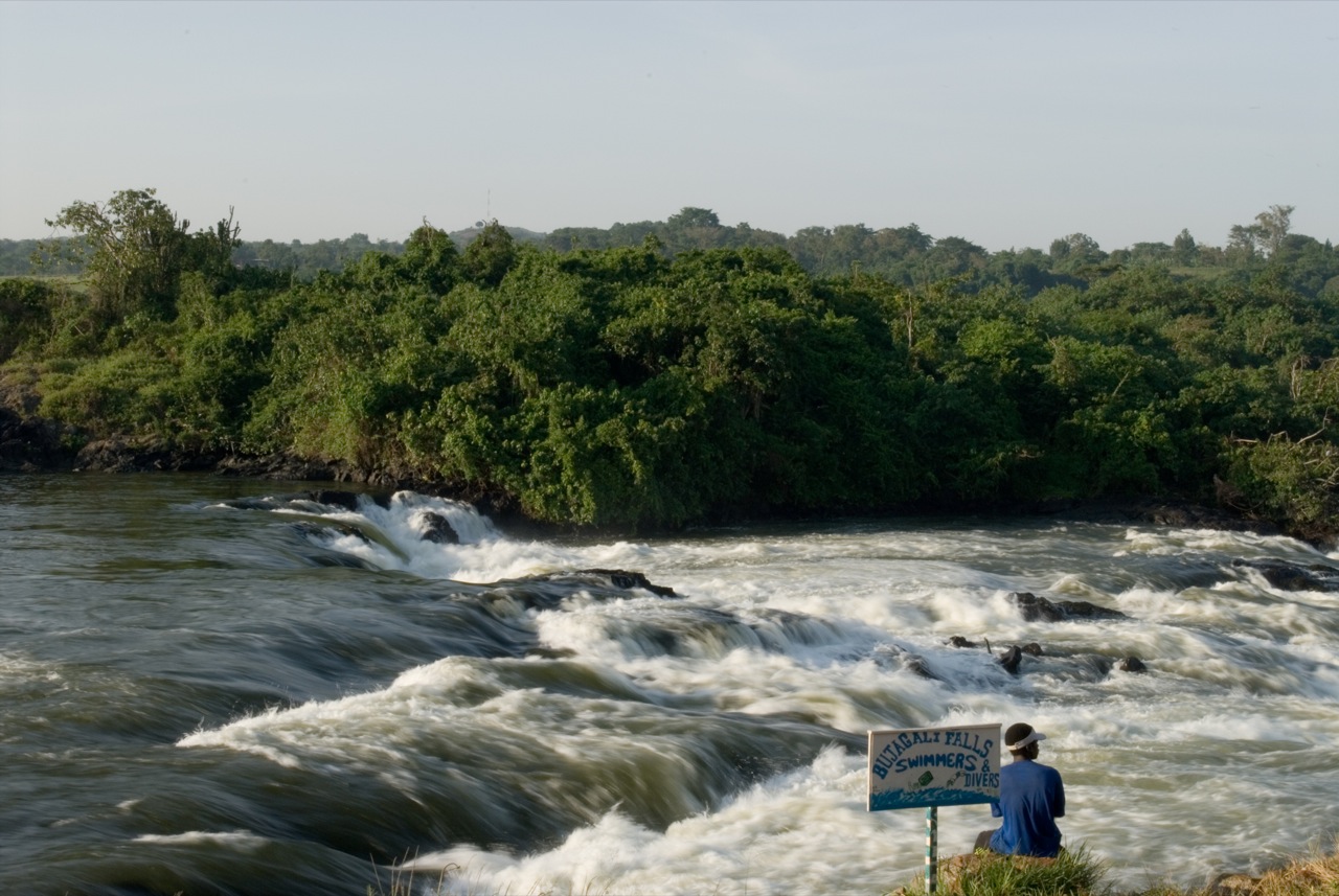 Bujagali Falls in March 2007, before dam construction.
